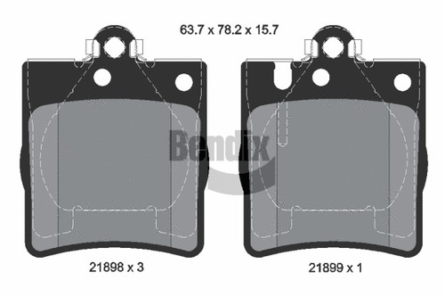 Rear brake pad - rear,