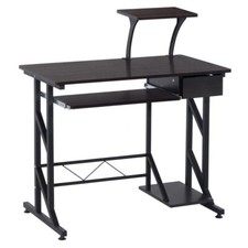 PC Computer Desk with Keyboard Tray & Storage – Home Office Table