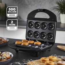 Doughnut Maker Machine, 8 Hole Snack Maker Donut Pie Cupcake 750W Geepas