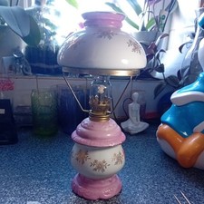 Vintage 1980s  Pink Glass Oil
