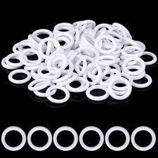 25 Pieces White Plastic Roman Blind / Curtain Rings- 20mm