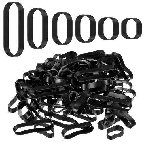 120pcs black thick rubber - black,
