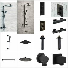 Black Shower Concealed Bar