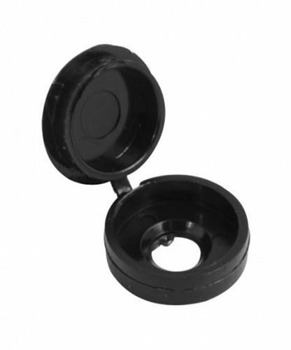 Black plastic fold over hinged - plastic,