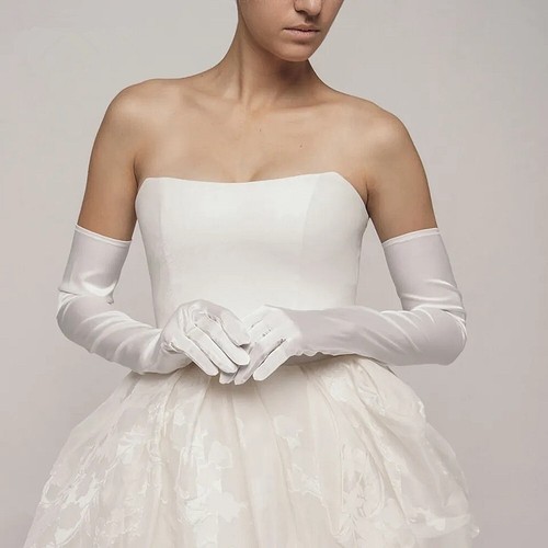 White long gloves opera - gloves,