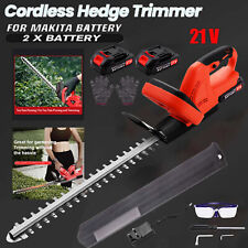 2 Batteries Cordless Hedge Trimmer 21V Fast Charger Battery Electric & Charger