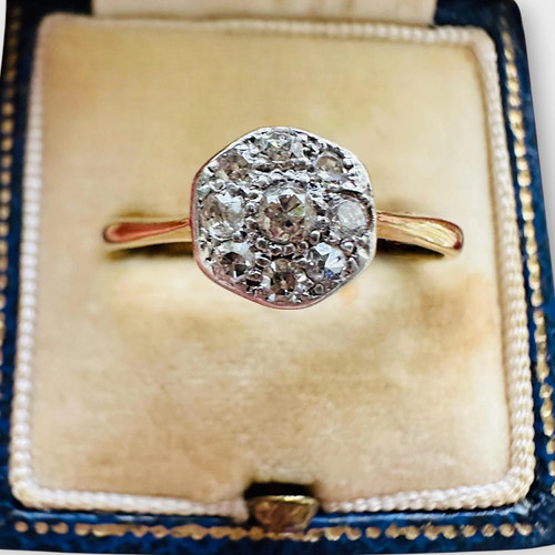 Edwardian 18k gold diamond - gold,