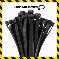 Cable Ties Black 100/140/200/250/300mm Nylon Zip Tie Wraps Various Sizes