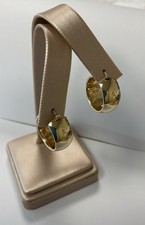 9ct Gold 9mm Wide Creole Hoop