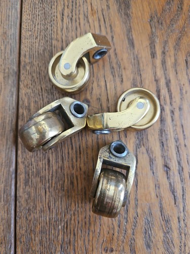Brass swivel castors - 4,