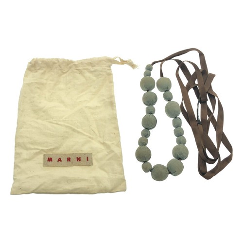 Marni beaded ribbon necklace - marni,