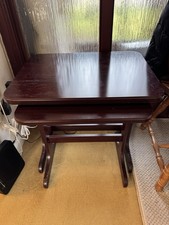 Mahogany Finish Wooden Nest Of