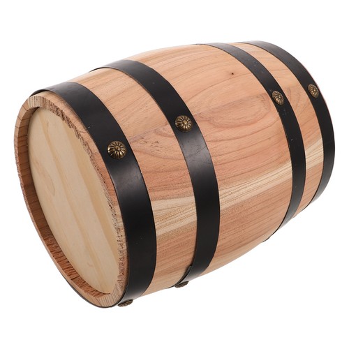 Light brown wooden barrel - wooden,