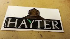 GENUINE OEM HAYTER HARRIER LOGO DECAL BADGE  56  48 41 PRO  410087