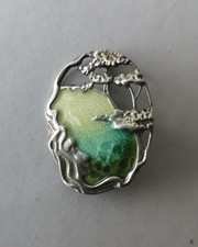 Vintage Scottish Silver Enamel