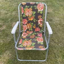 Vtg Folding Deck Chair 70s