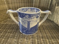 Taunton Cider Hound Handle Cider  Mug Loving Cup Blue & White 2 Pint 1974 