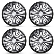 Wheel Trims 14" Hub Caps Black & Silver Multi x4 Fits NISSAN NV200