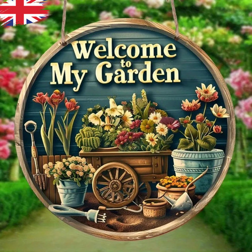 Welcome garden wooden - to,