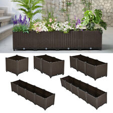 Trough Plant Pot Long Plastic Planter Pots Outdoor Garden Window Herb Flower Box