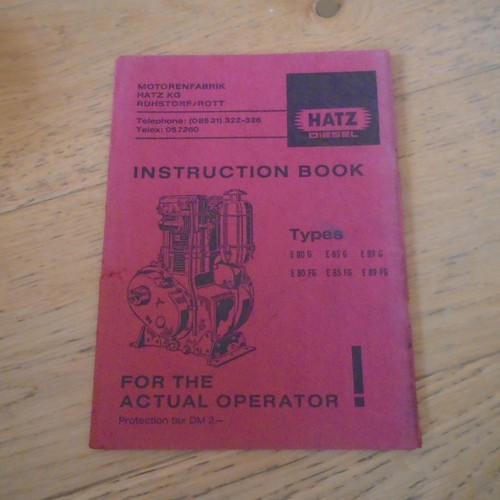 Hatz diesel engine e80 - diesel, e85
