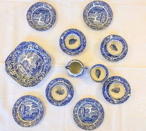 Spode italian blue and - italian, white