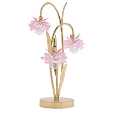 Gold and Pink Glass Flower