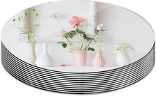 Set of 12 round Mirror Trays