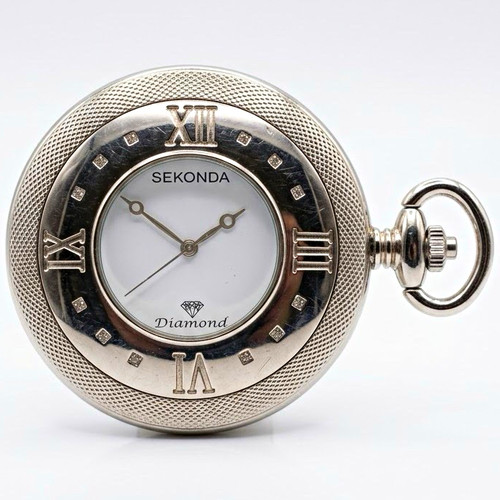 Sekonda silver half - silver, hunter
