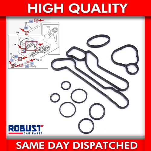 Oil cooler gaskets - cooler, for