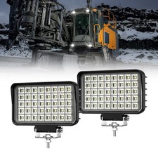 12-24V 6x4" Square LED Work Light Bar Flood Light for Offroad Tractor SUV 2X