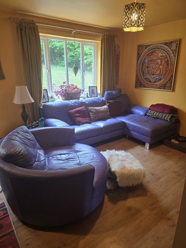 Large purple sofa - sofa, and