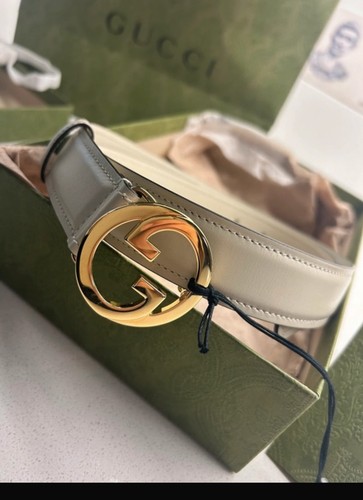 Cream gucci belt - gucci,