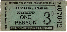 Pier adnission ticket, B.T.C