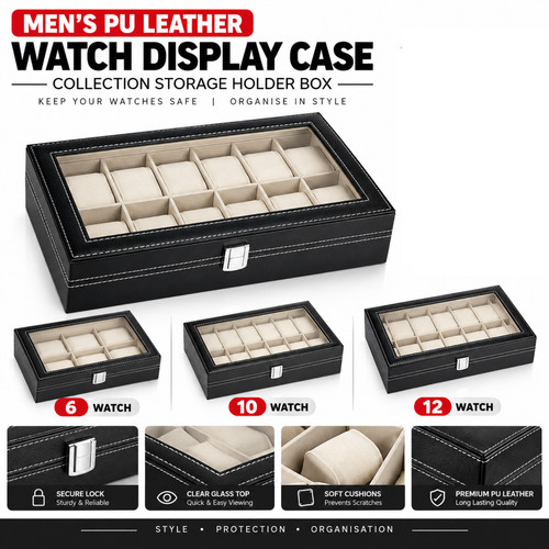 Mens grids pu leather - mens,