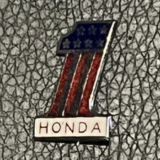 MOTORCYCLE Pin Badge HONDA USA No 1