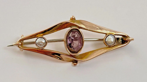 Antique c1905 art nouveau 9ct - nouveau,