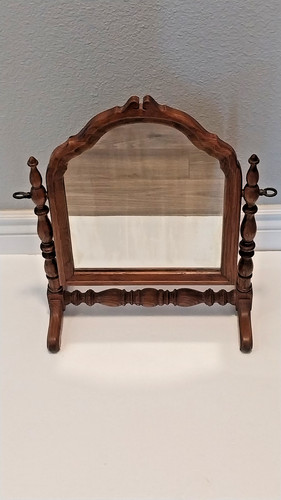 Antique vtg wood vanity - wood,