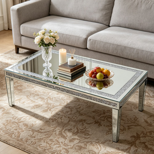 120cm silver mirrored - xl,