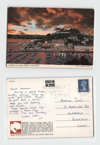 Postcard twilight over - postcard,