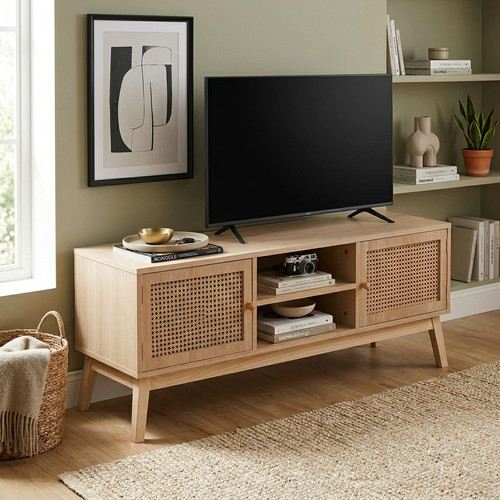 Stand cabinet rattan media - rattan,