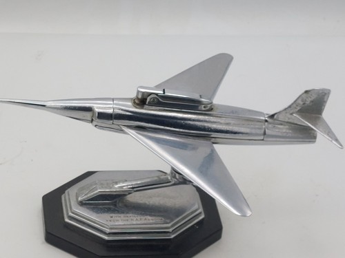 Vintage chrome jet fighter - jet,
