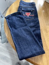 Used Boys D&G jeans in dark blue with logo waistband. Size 8