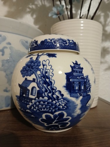 Blue and white ceramic ginger - and,