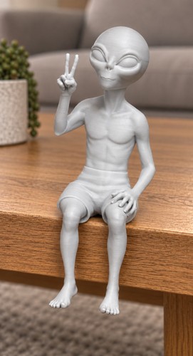 Alien peace sign - alien, shelf