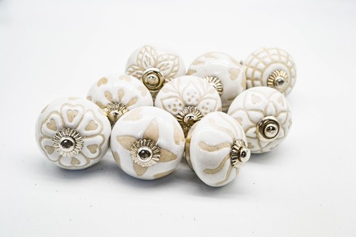 Sandy beige ceramic knobs - ,