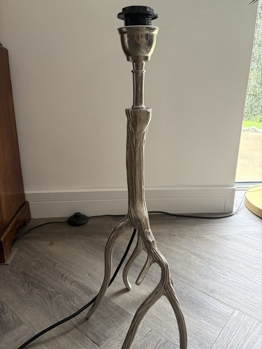 Silver metal stag antler table - antler,