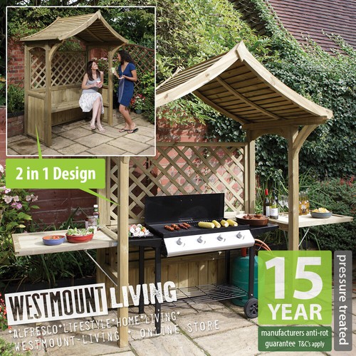 Wooden garden arbour 1 - wooden,