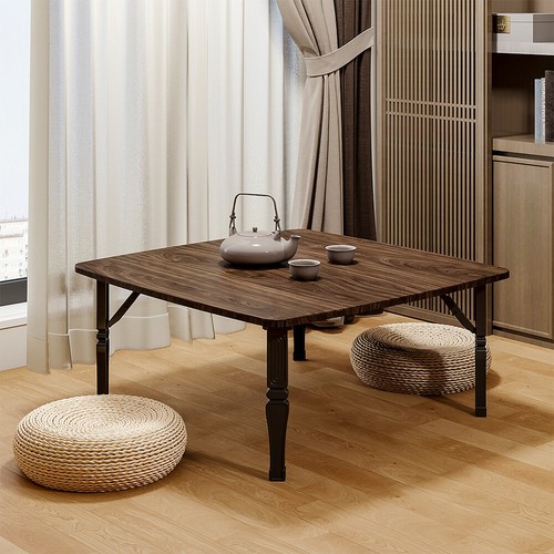 Brown wood top folding coffee - wood,