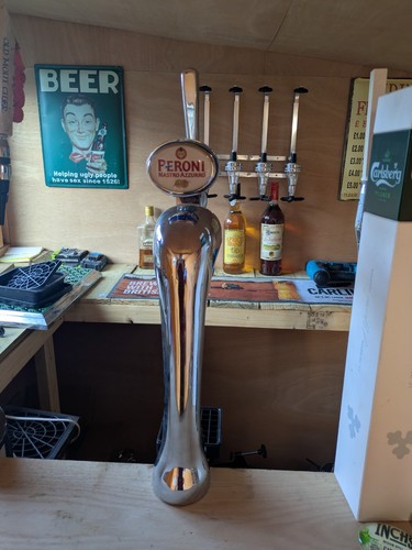 Peroni beer pump full - peroni, bar